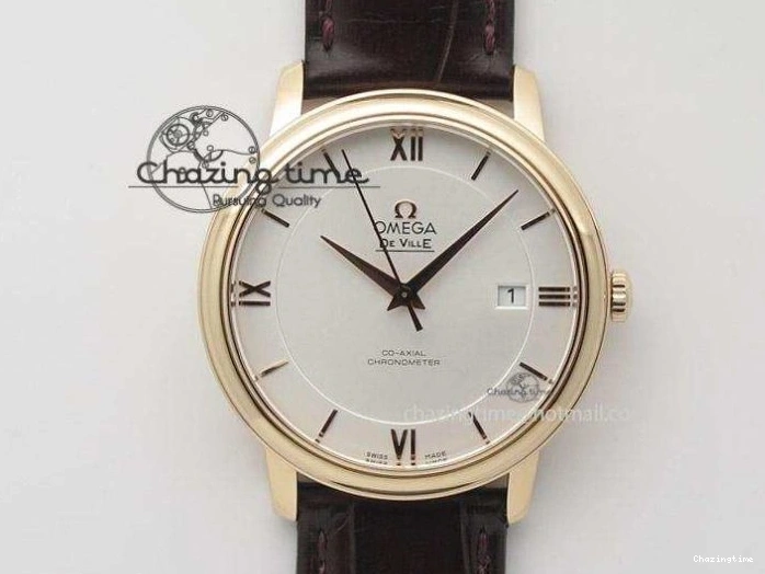 0419 De Ville YG MKF 1:1 Best Edition Silver Dial Diamonds Markers on Black Leather Strap MIYOTA 9015 V Flexible 8046